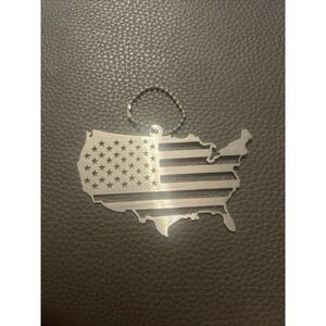 United States Country Flag Steel Pendant  Laser Cut Out.